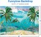 8 x 6 FT Underwater Wave Backdrop Ocean Beach Fantasy Undersea Turtle Palm Tree Background Summer Tropical Kids Sea Birthday Party Supplies Banner Favors Banner Decoration Photo Booth Gift